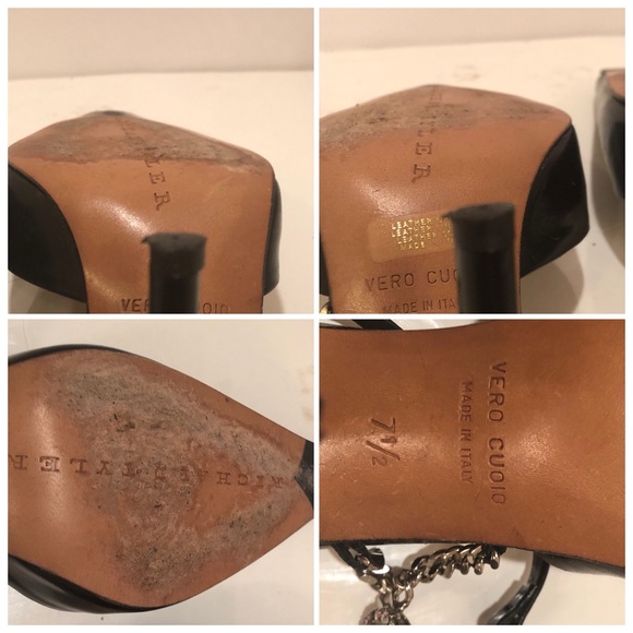 Richard Tyler Black Sling Back Heels Pumps Shoes - Picture 5 of 8